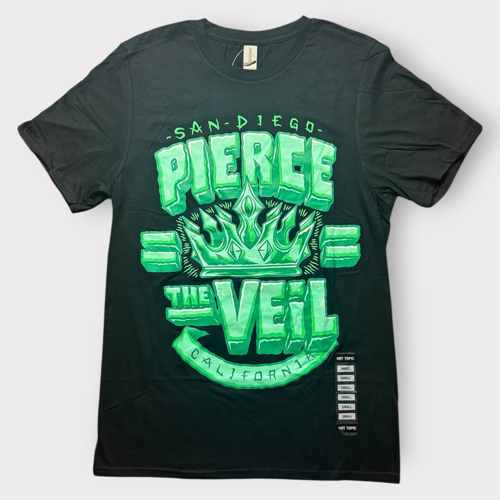 Pierce The Veil King Crown San Diego California Hot Topic Black T-Shirt Small
